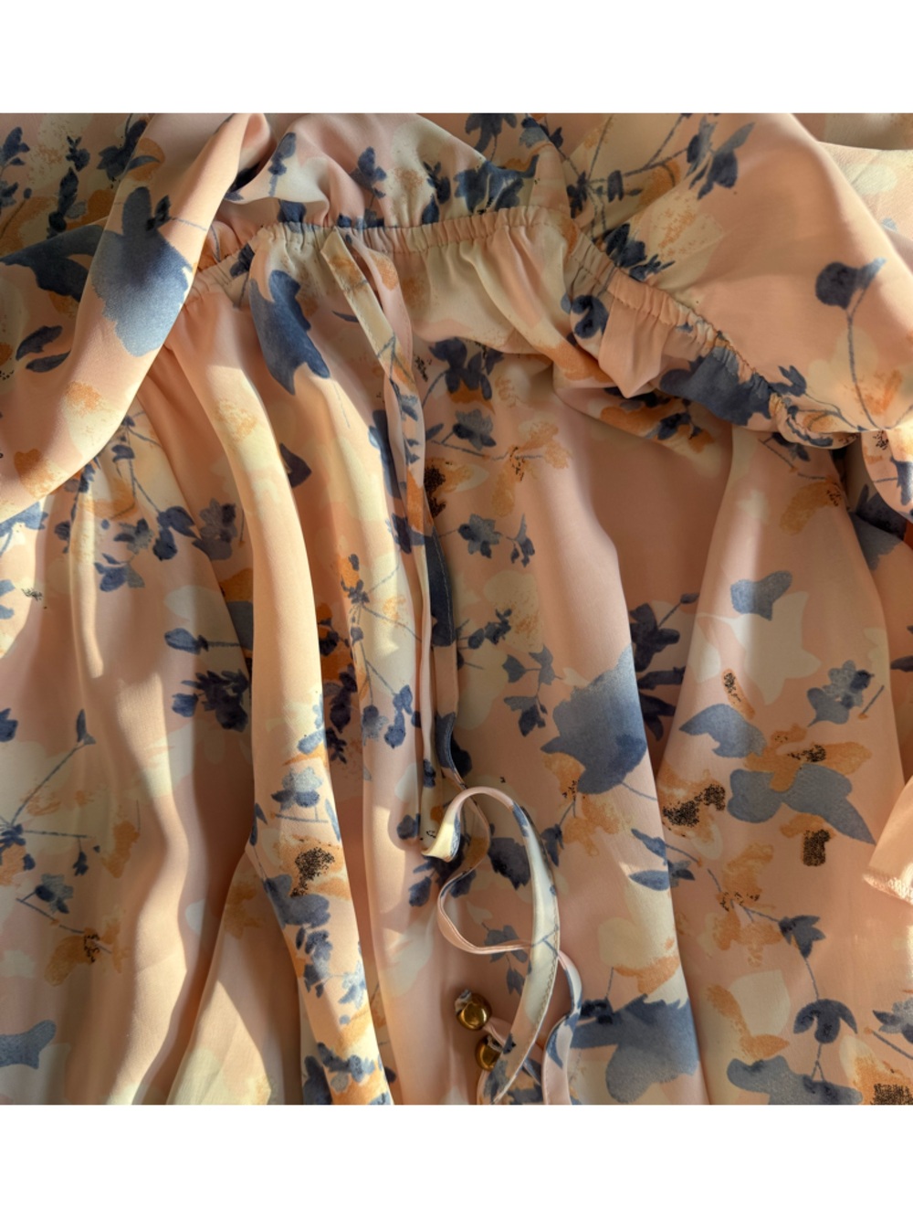 Blush Floral Ruffle Dress - Picture 4 of 5